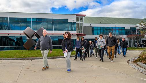 Participants at previous Open House on campus